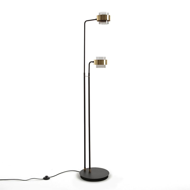 Salgado Schwarze Stehlampe, Metall, 2-flammig, 170CM Lang - Cueteks