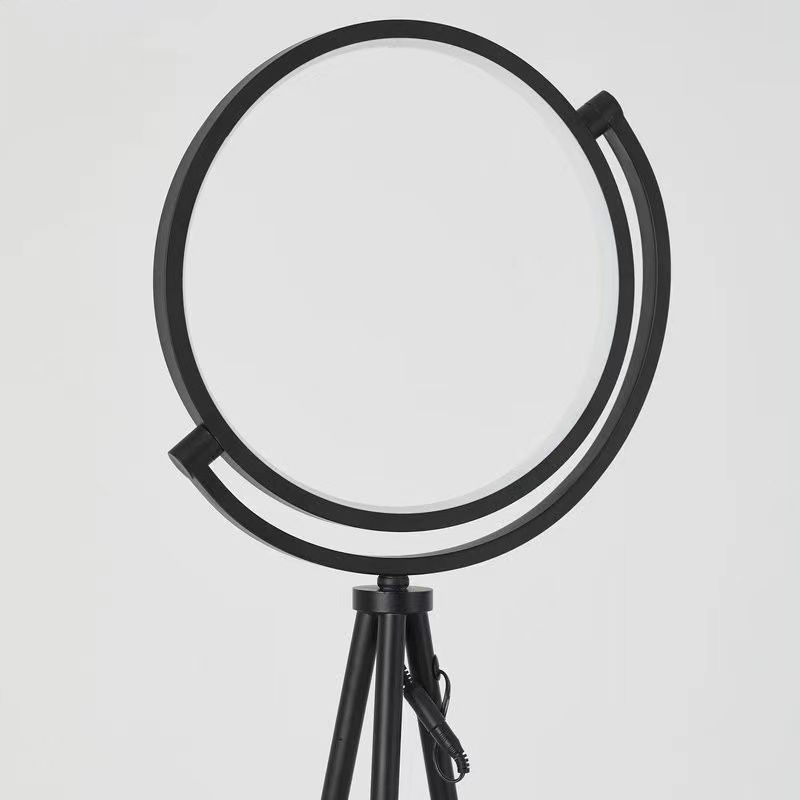 Salgado Kreis Schwarz Stehleuchte, Metall, 2 Farben, 152CM Lang - Cueteks
