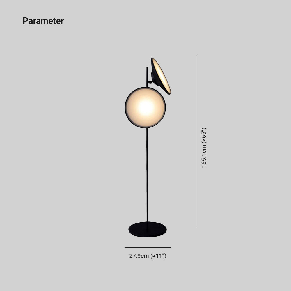 Salgado floor-lamp drawing with overall height and base dimensions