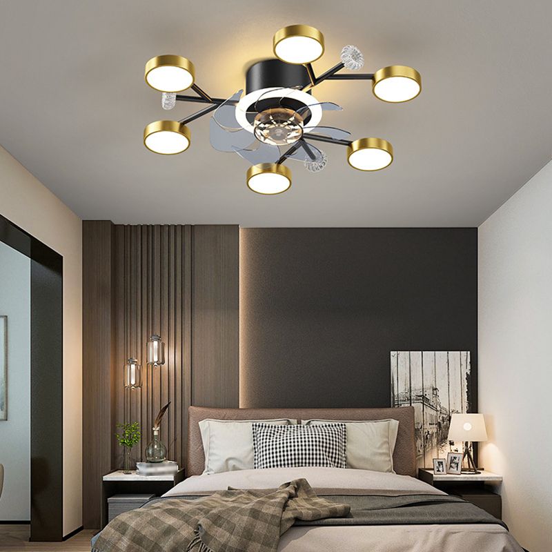 Weiss Deckenventilator mit Beleuchtung, 2 Farben, 62/88/107CM Lang - Cueteks
