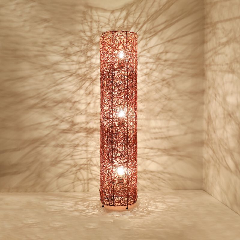 Ritta Blüten Verzweigung Stehleuchte, Rattan, 3 Stile - Cueteks