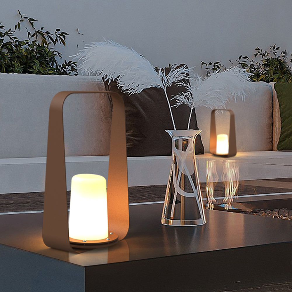 Orr Minimalistisch Wiederaufladbar Außenleuchte Kerzenform , 18CM Lang - Cueteks