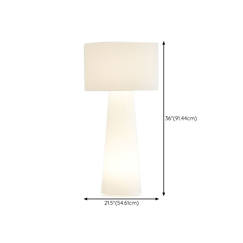 Eryn Zylinderförmige Stehleuchte, Metall & Stoff, 90/120CM Lang - Cueteks