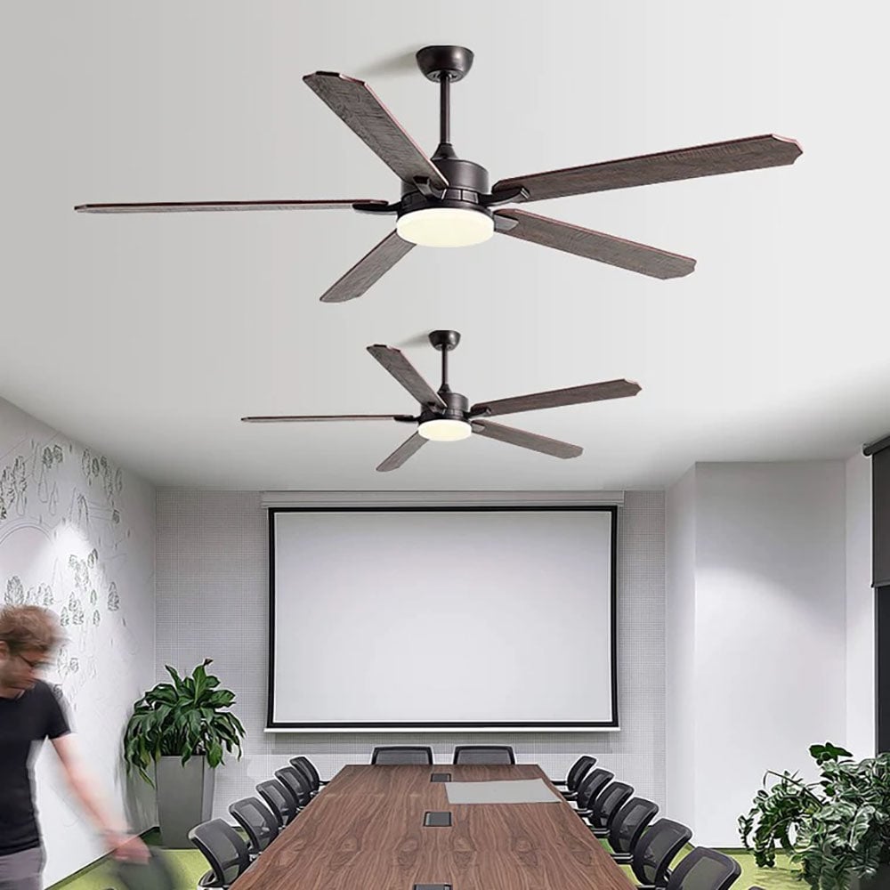Haydn Deckenventilator mit Beleuchtung Schwarz 6-Blatt, ∅152/193CM - Cueteks