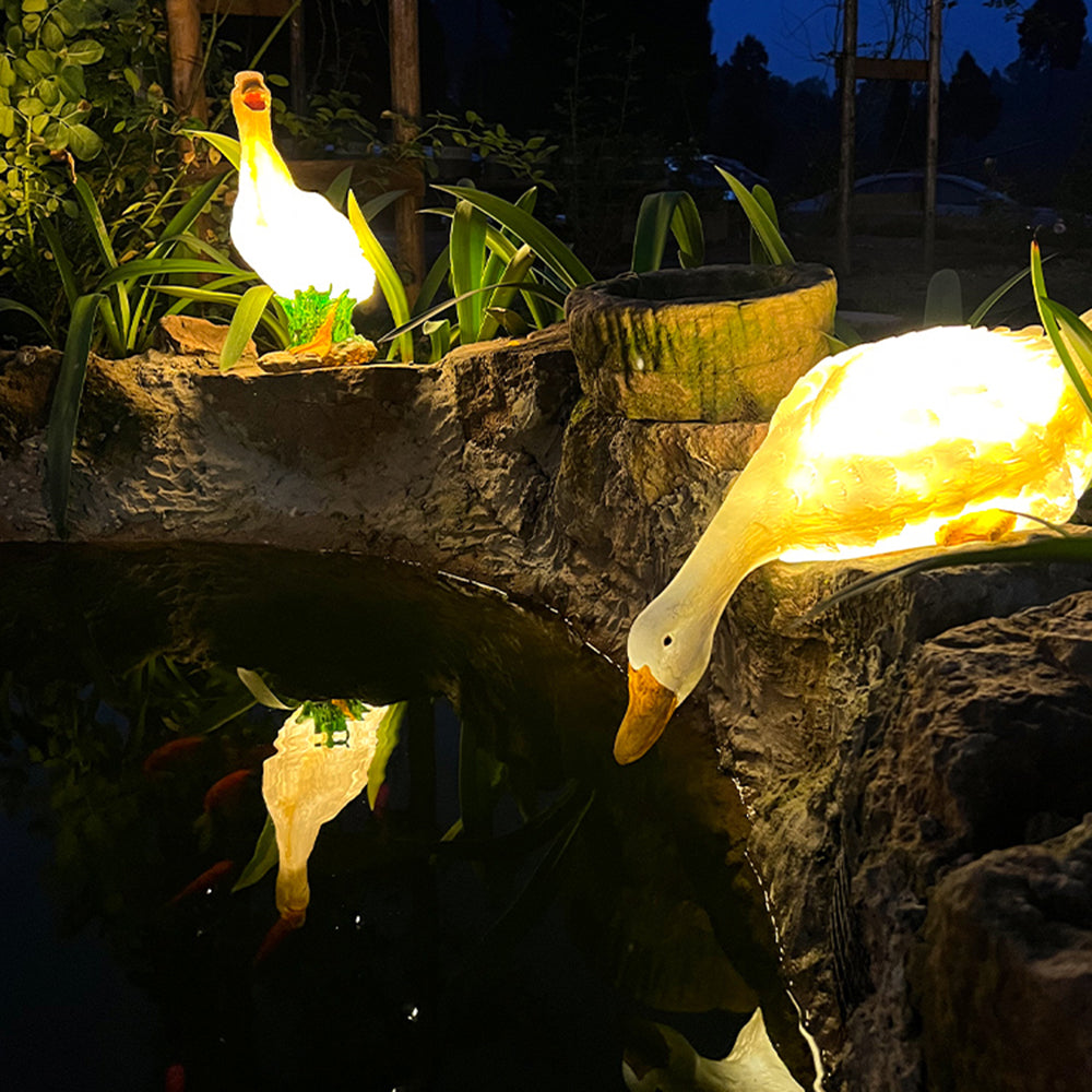 Minori Gartendekoration Gansform, Solar, 3 Stile - Cueteks