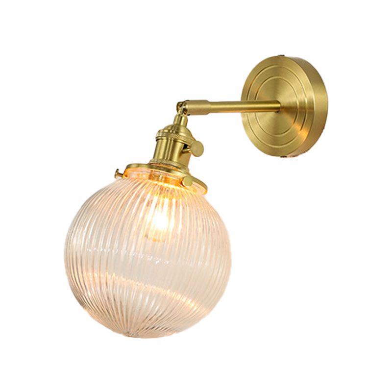 Hailie Waschtisch-Wandleuchte, Messing & Glas, 2 Stile - Cueteks