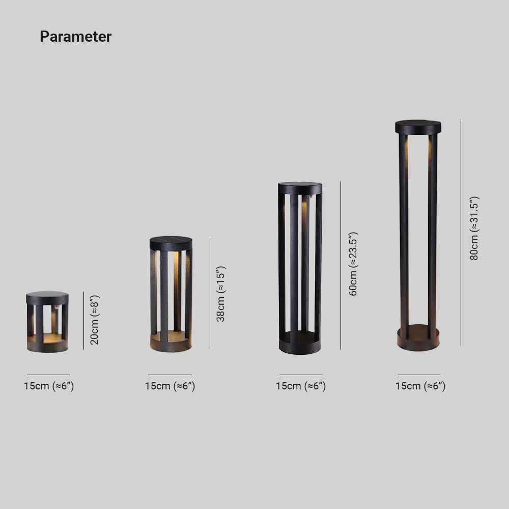 Pena Außen Pollerleuchte Solar, Minimalist, 30/40/60/80CM Lang - Cueteks