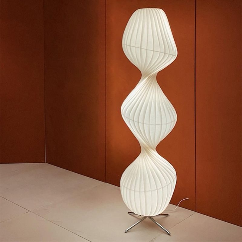 Renée 2/3 Schichten Stehleuchte, Künstlich Stoff & Metall, 109/160CM Lang - Cueteks