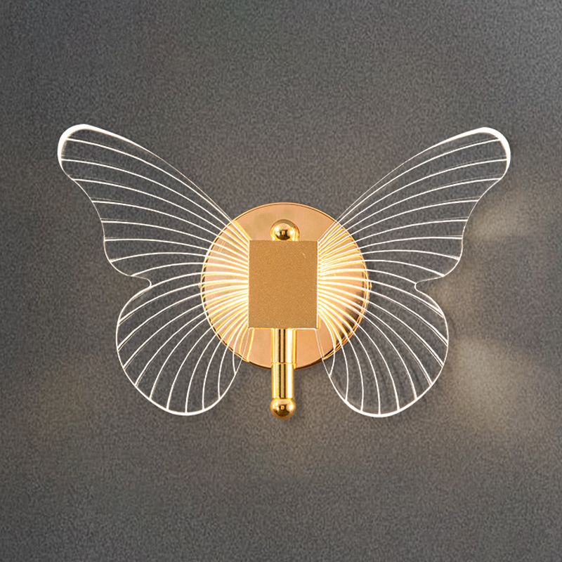 Kady Schmetterling Goldene Vanity Wandleuchte, 25CM Lang - Cueteks