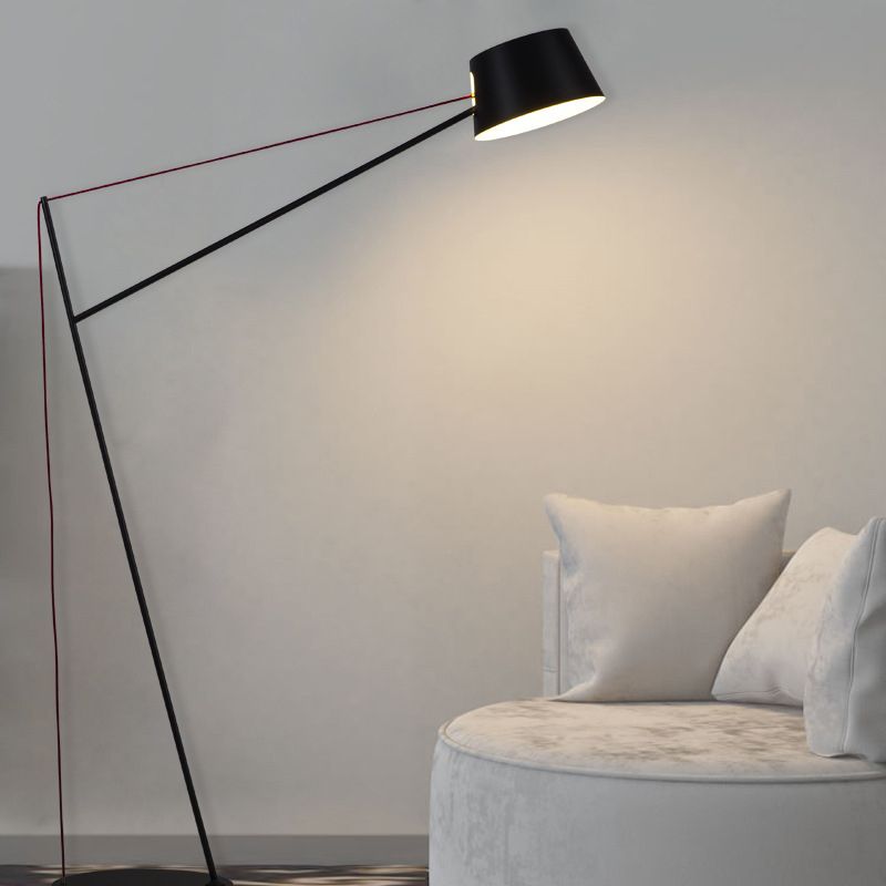 Salgado Bogen Schwarz Stehleuchte, Metall, 180CM Lang - Cueteks