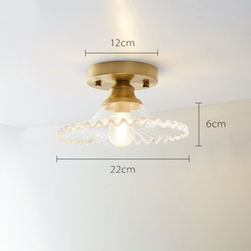 Simple Glass Semi Flush Ceiling Lights - Cueteks