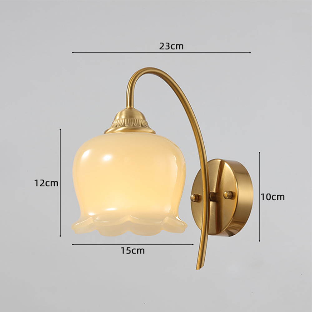 Creamy Copper Glass Wall Sconce - Cueteks