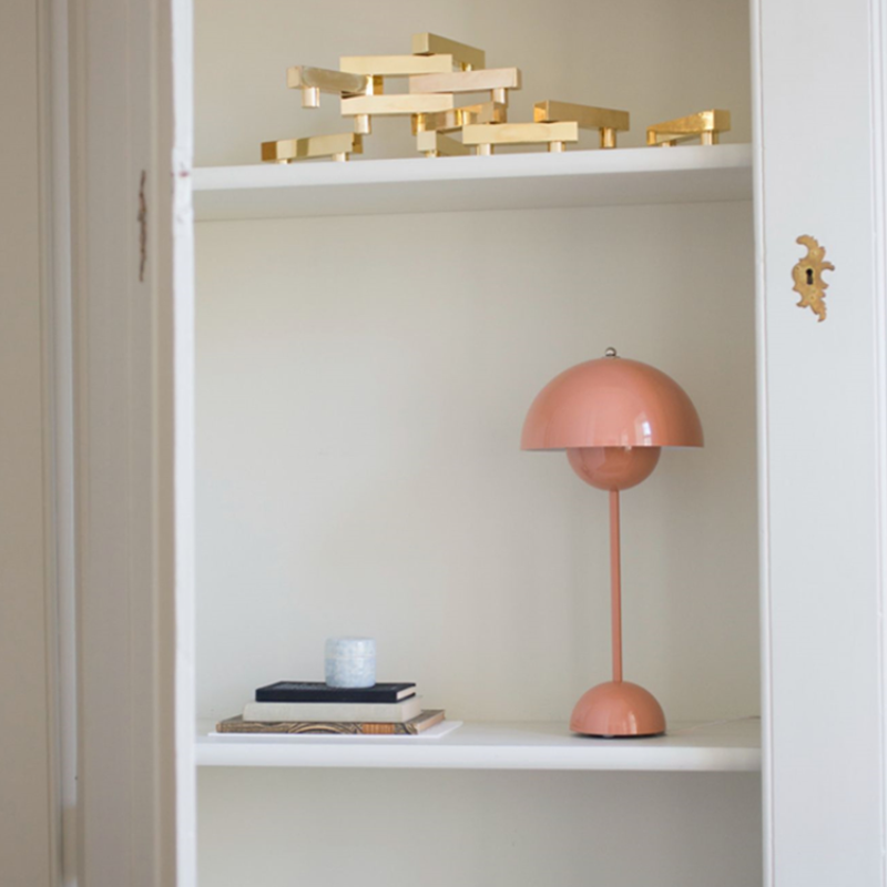 Morandi Mushroom Table Lamp, Rechargeable, Multi Colors, Metal - Cueteks