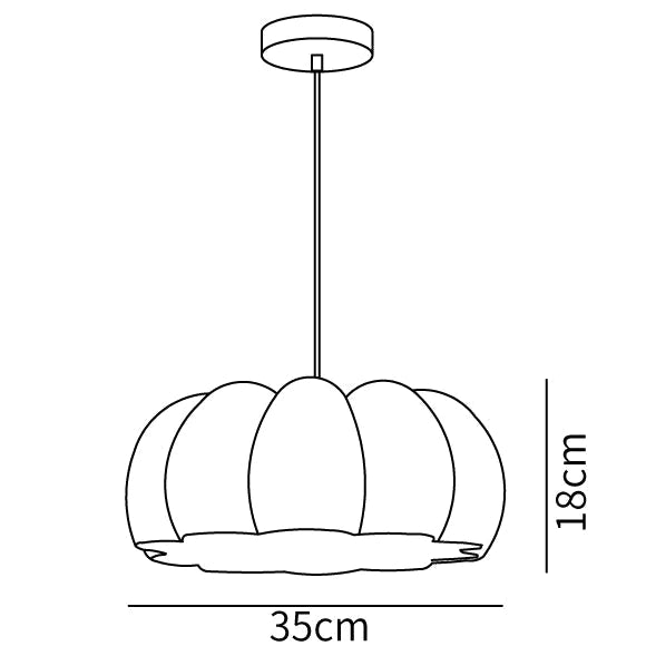 Eco-friendly Resin Pumpkin Pendant Light - Cueteks