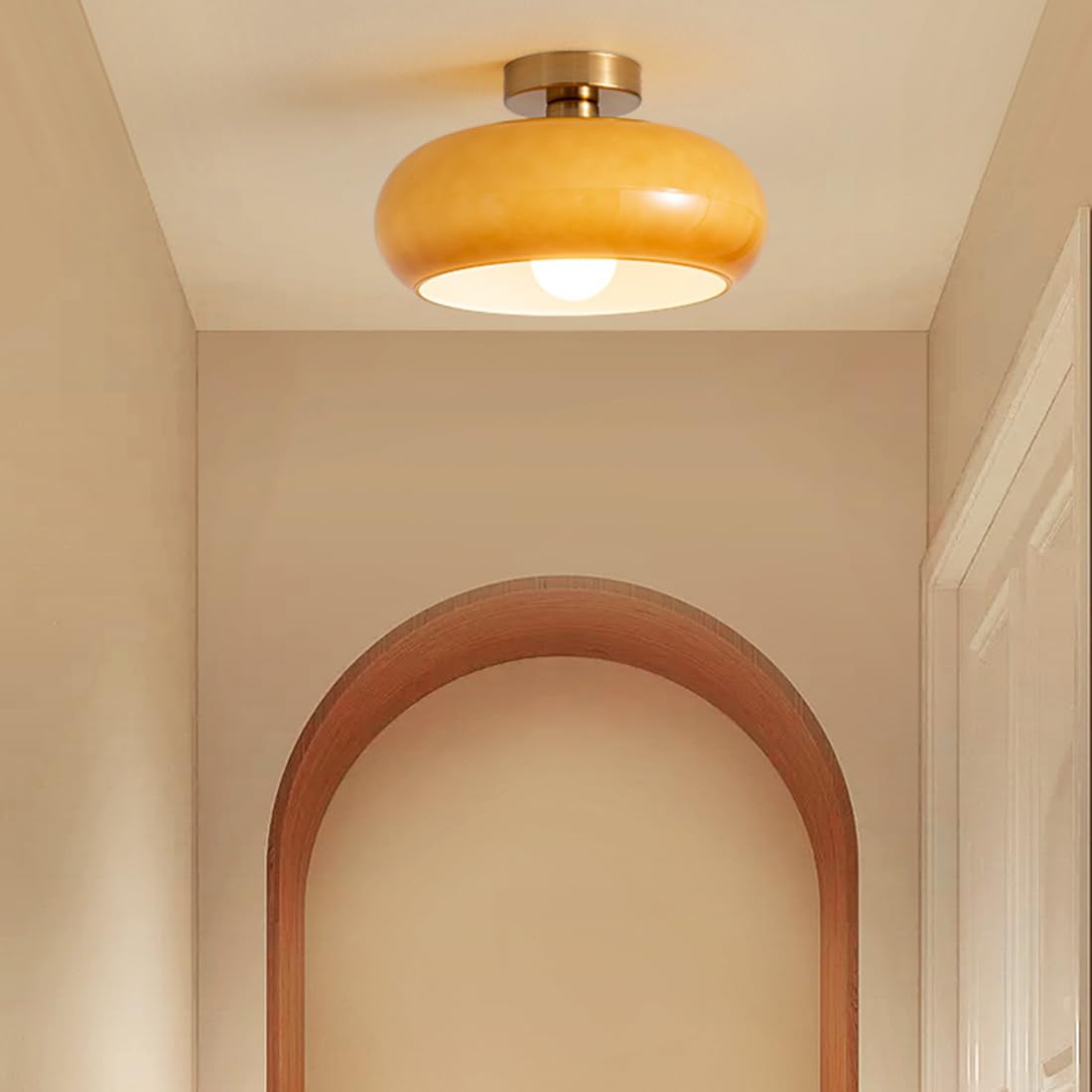Vintage Round Glass Ceiling Lights - Cueteks