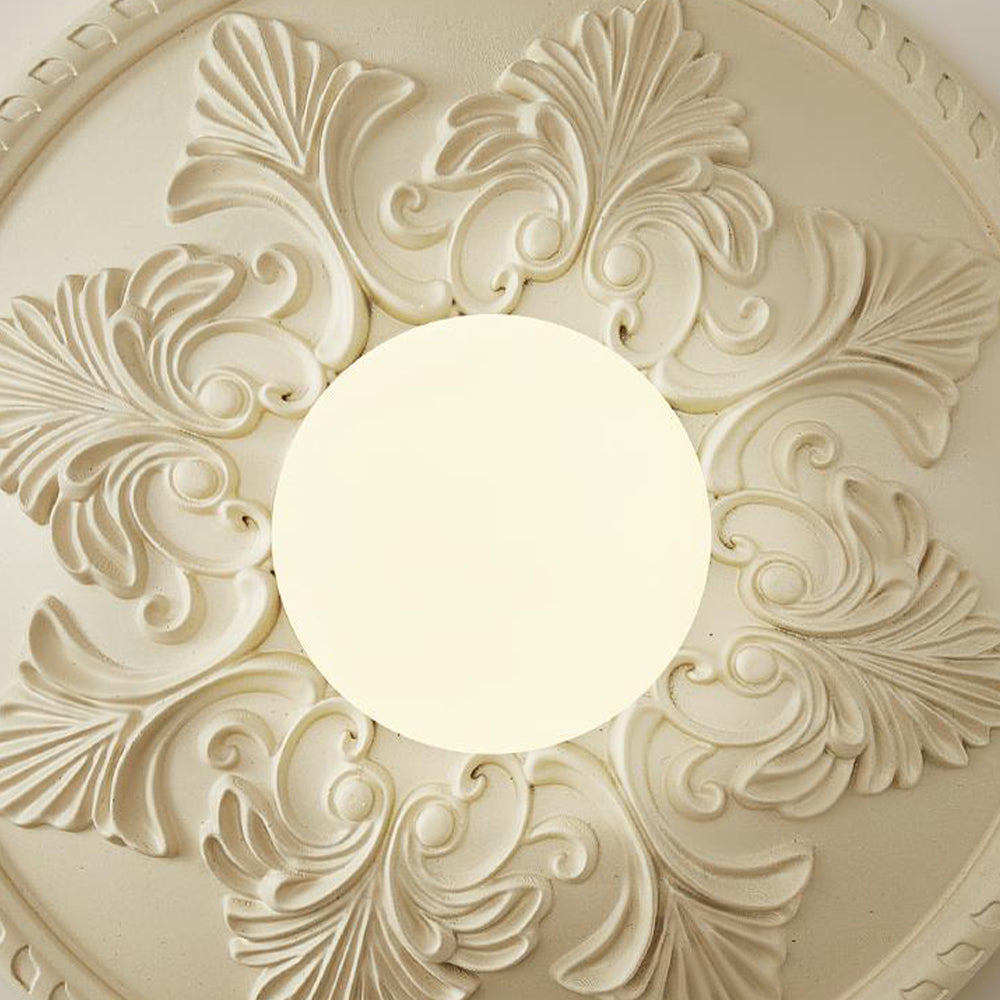 French Style Glass Milky Coffee Wall Light Sconces - Cueteks