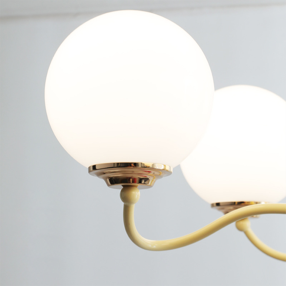 Vinatge White Bubble Globe Chandelier - Cueteks