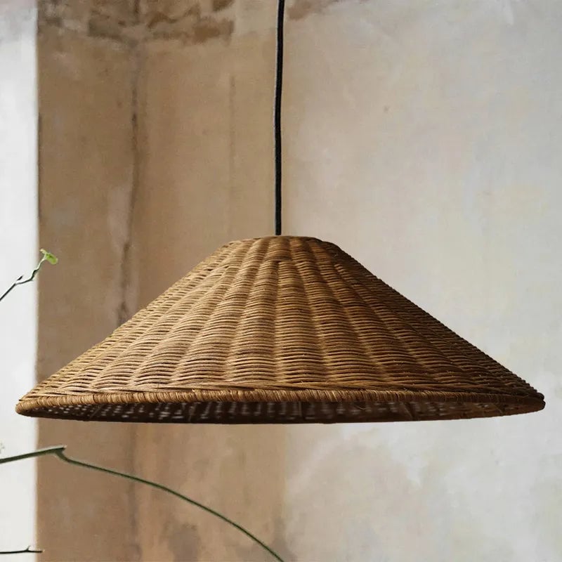 Farmhouse Handmade Rattan Pendant Light - Cueteks