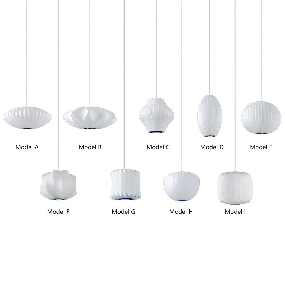 Nordic White Lantern Saucer Pendant Light For Living Room - Cueteks