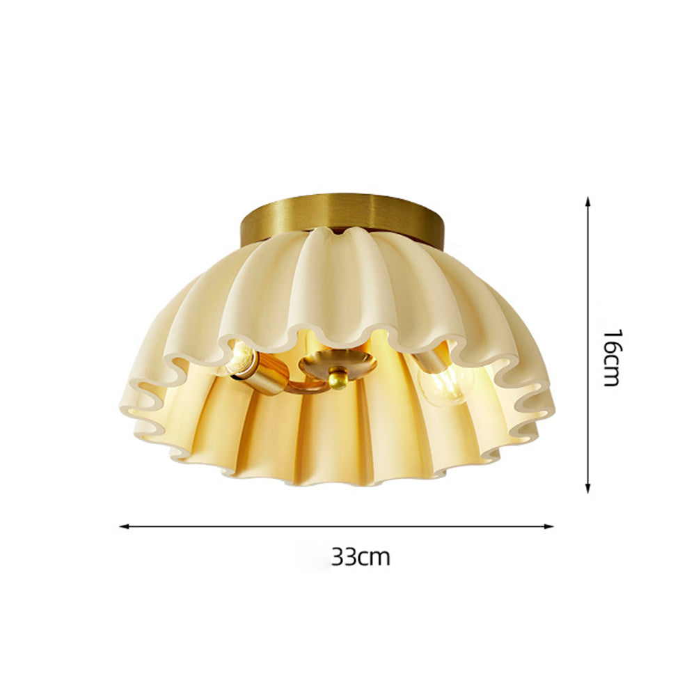 Vintage French Resin Entrance Ceiling Light - Cueteks