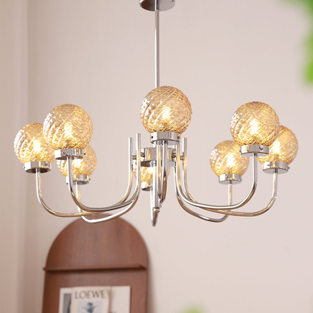 Light Luxury Glass Ball Bedroom Chandeliers - Cueteks