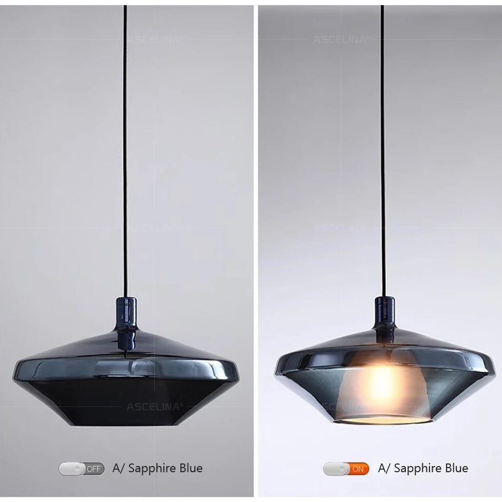 Modern Multicolored Glass Pendant Lamp for Dining - Cueteks