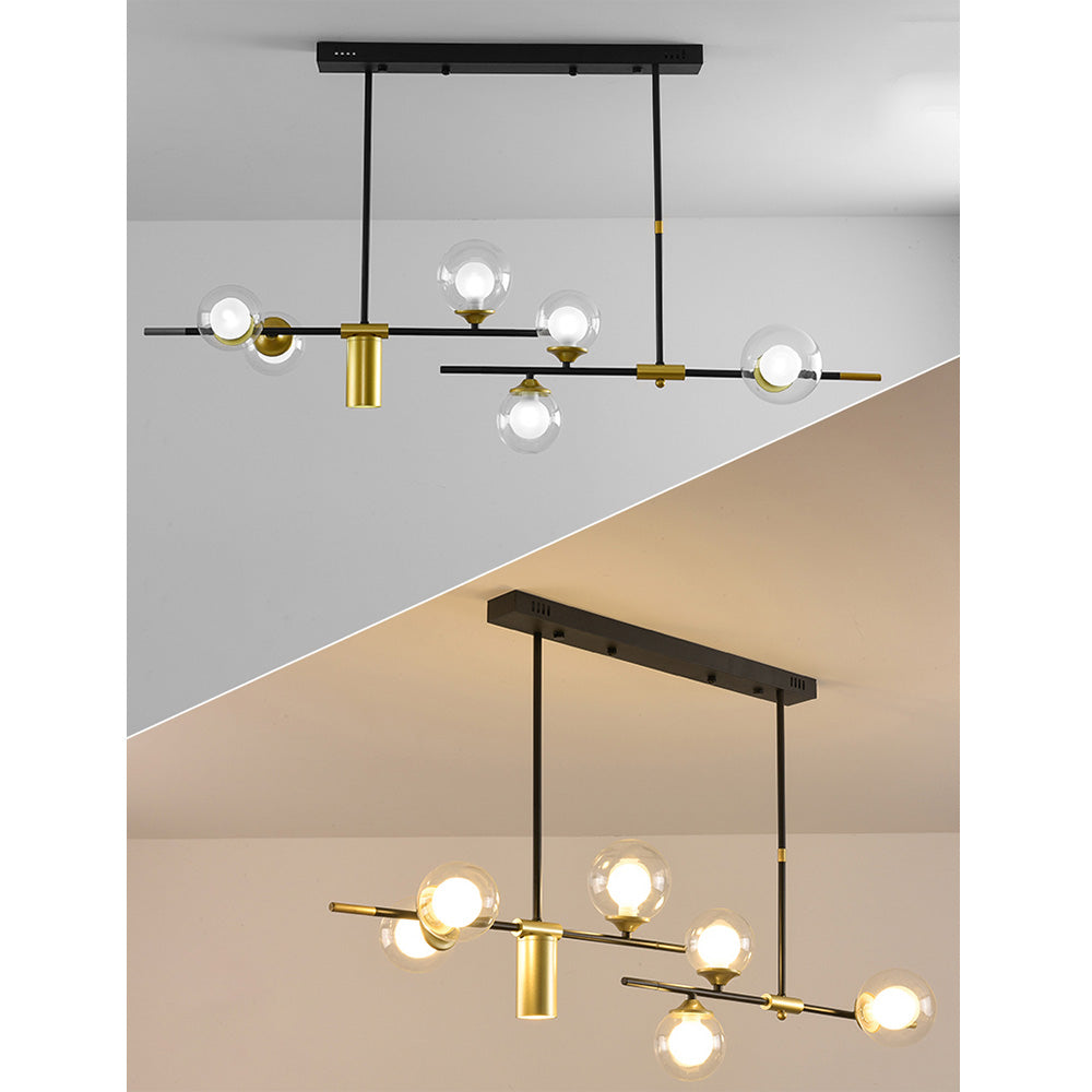 Brass Contemporary LED Chandelier Sputnik Chandelier 7-Light - Cueteks