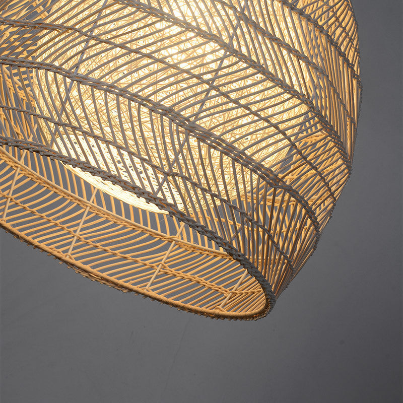 Vintage Rattan Handwoven Basket Lamp Fixtures - Cueteks