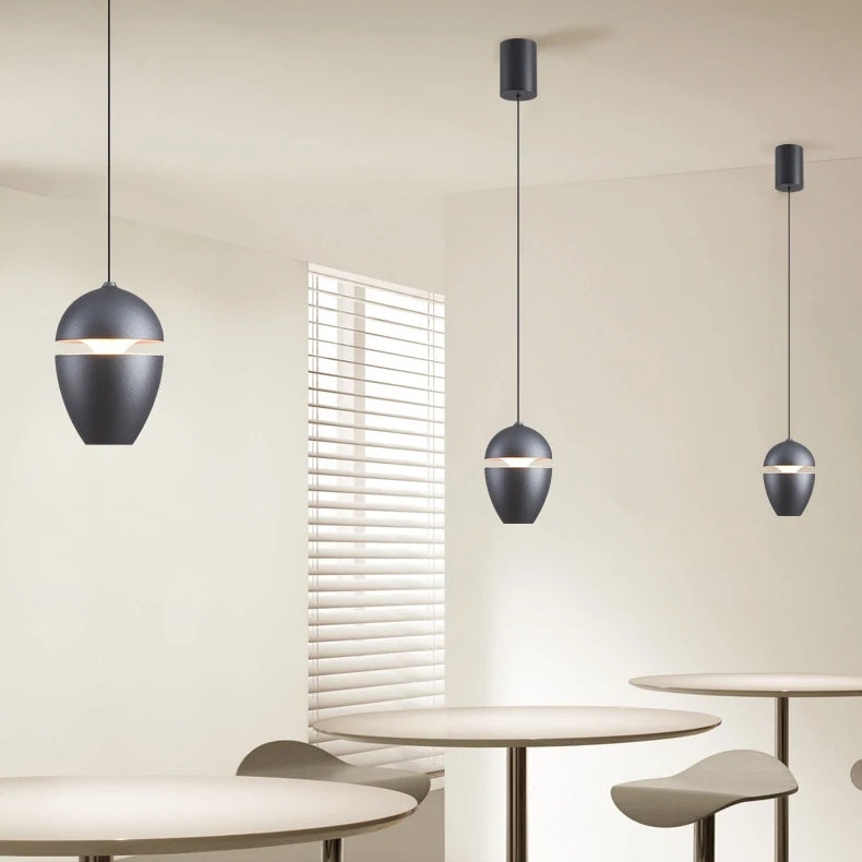 Simple Small 1-Light Bedside Pendant Light for Bedroom - Cueteks