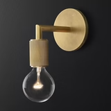 Armed Retro Brass Wall Sconce - Cueteks