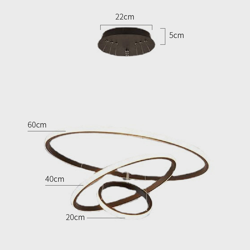 LED Ring Pendant Light Suspended Hanging Ring Chandelier - Cueteks
