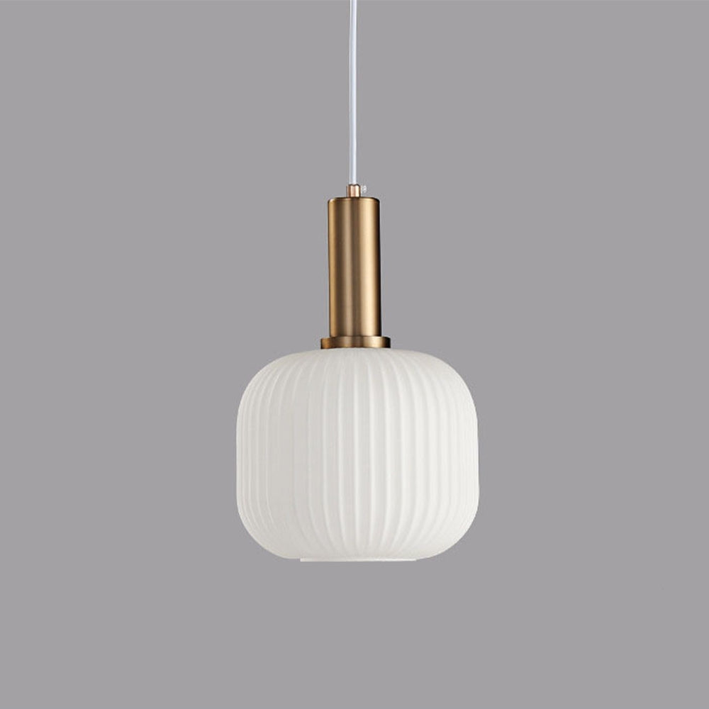 Vintage Stained Glass Lantern Shape Pendant Light - Cueteks
