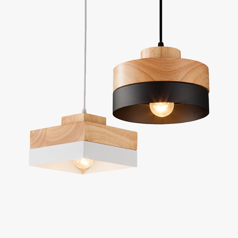 Morandi Pendelleuchte 2 Farbe&Stil, Metall&Holz - Cueteks