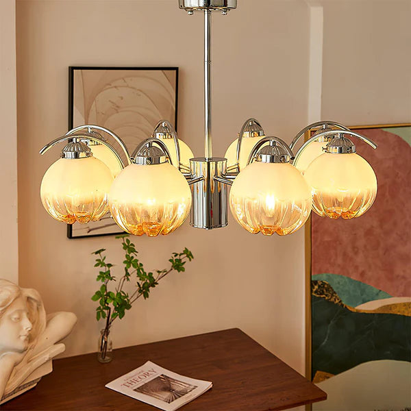 Modern Classic Flower Shape Glass Chandelier - Cueteks