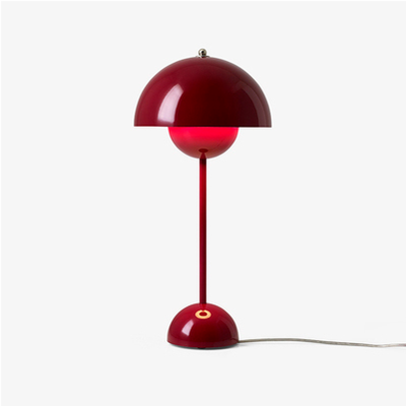Morandi Mushroom Table Lamp, Rechargeable, Multi Colors, Metal - Cueteks