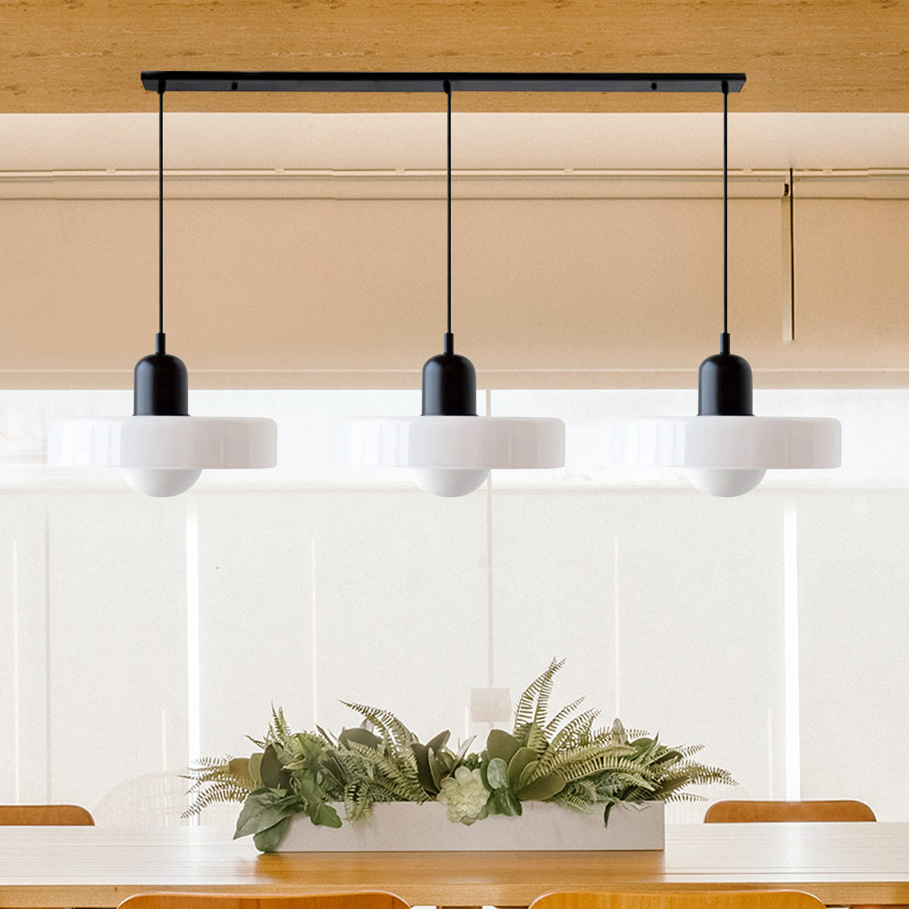 3 Heads Bauhaus Modern Simple Glass Pendant Light - Cueteks