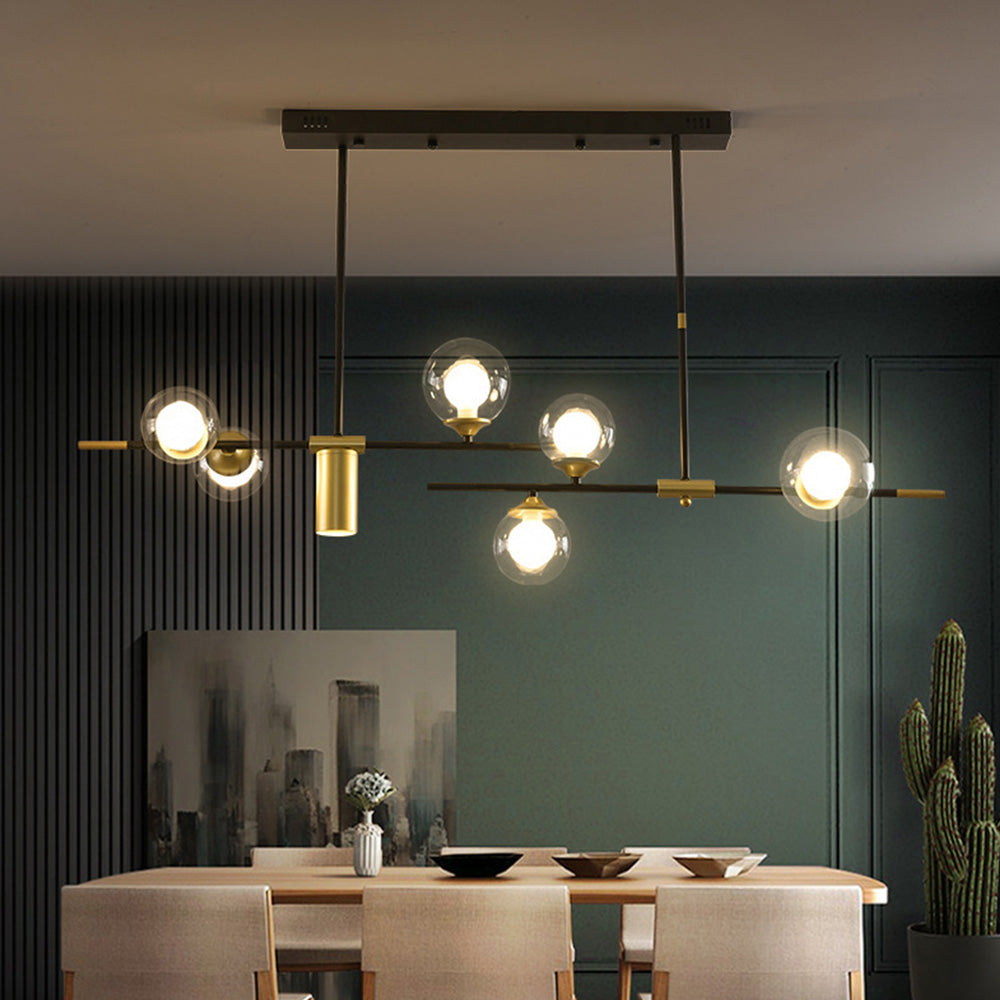 Brass Contemporary LED Chandelier Sputnik Chandelier 7-Light - Cueteks