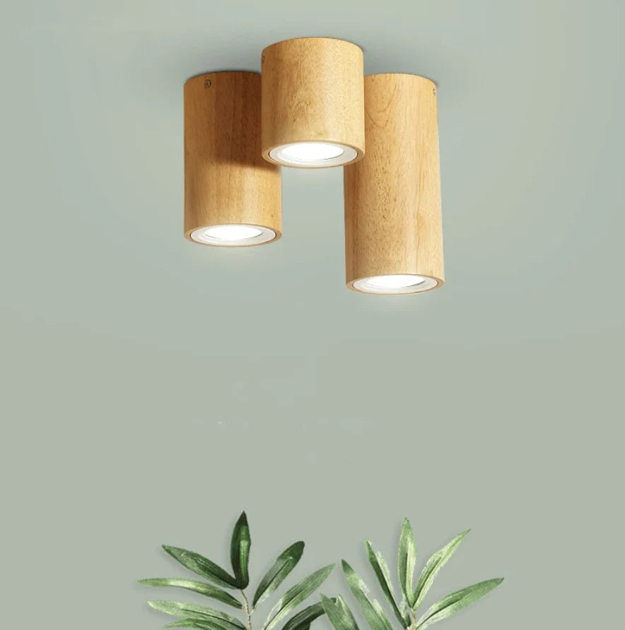 Ozawa Nordische Deckenleuchte Droplight aus Holz für Korridor, Balkon - Cueteks
