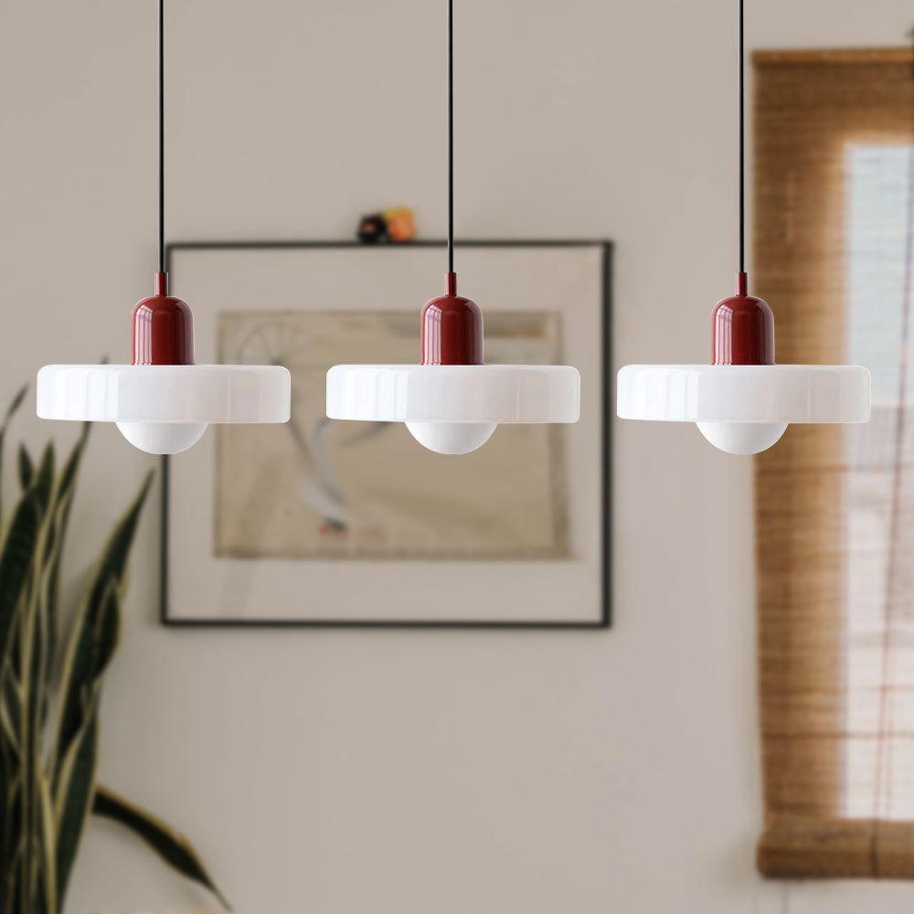 3 Heads Bauhaus Modern Simple Glass Pendant Light - Cueteks