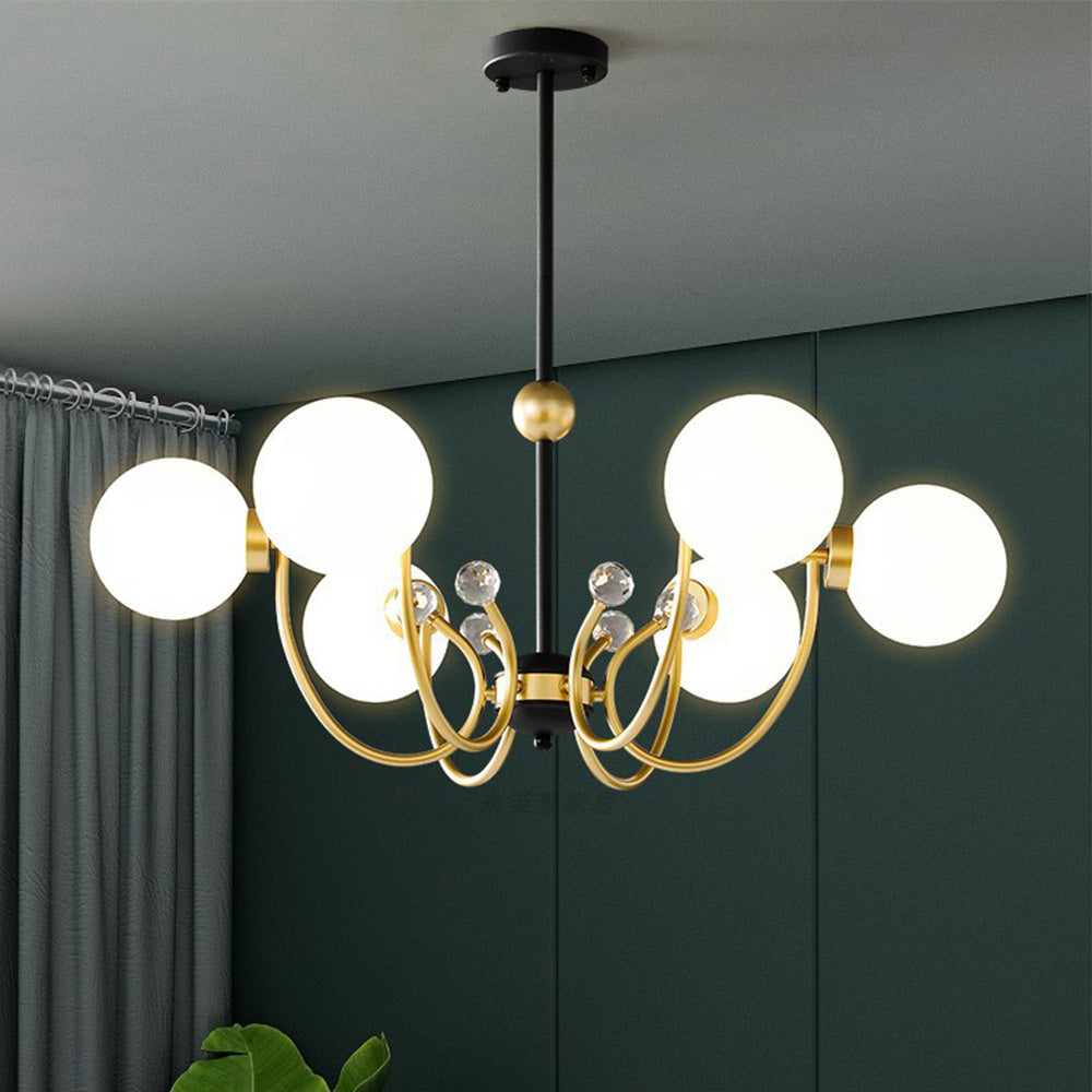 Black Adjustable Sputnik Chandeliers - Cueteks