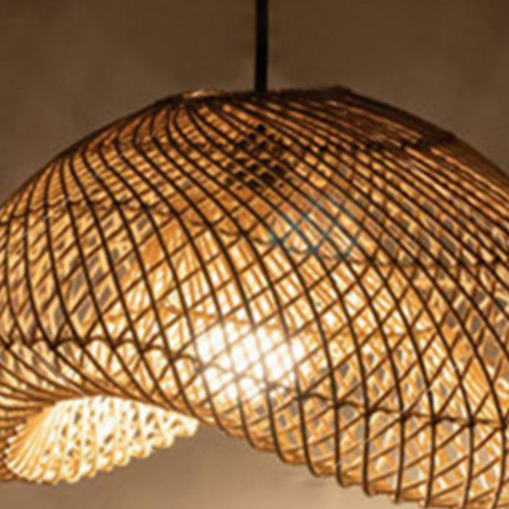Muto Pendelleuchte, Rattan, ∅50/60/80cm - Cueteks