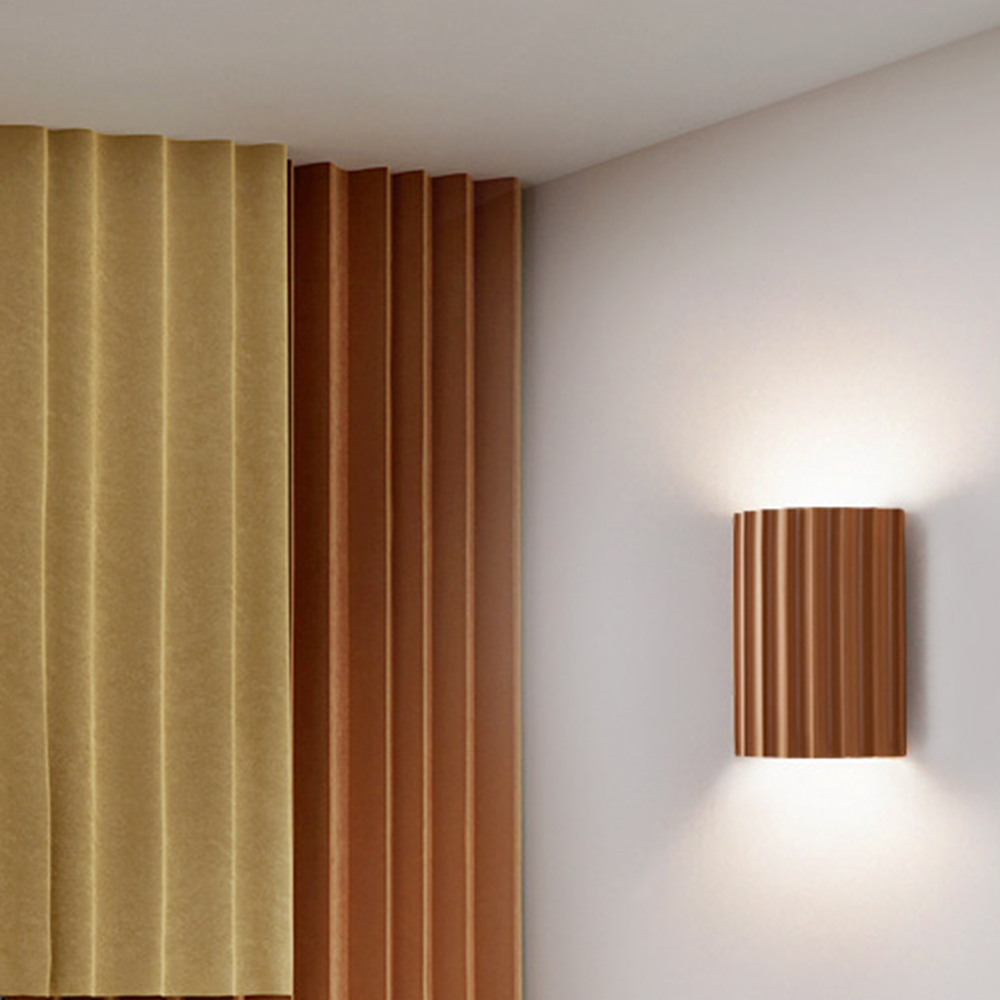 Modern Half-Circle Resin Wall Sconce For Living Room - Cueteks