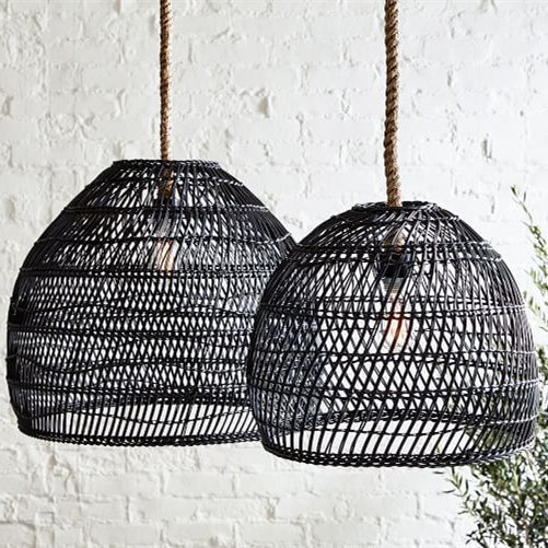 Handmade Hemp Rope Hanging Ceiling Lights - Cueteks