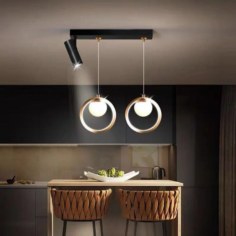 Moderne Nordische Ring Kronleuchter Pendelleuchte für Esszimmer & Restaurant - Cueteks