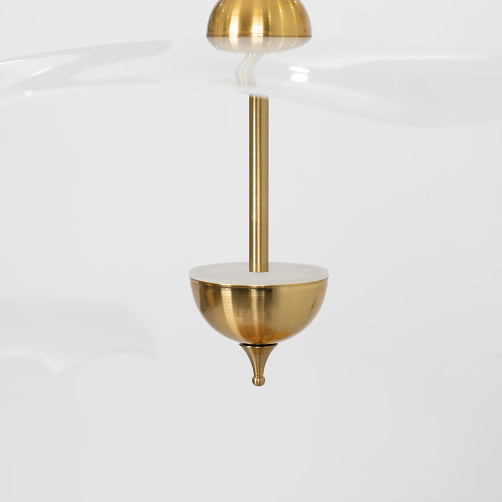 Art Deco Gold Metal Lotus Led Light Fixtures Chandeliers - Cueteks
