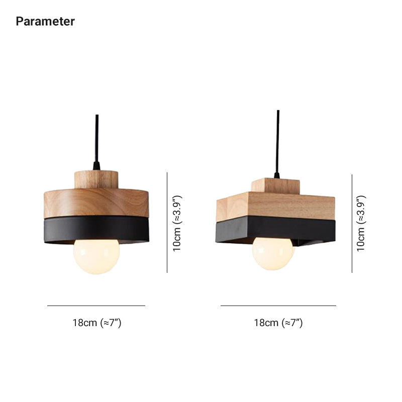 Morandi Pendelleuchte 2 Farbe&Stil, Metall&Holz - Cueteks