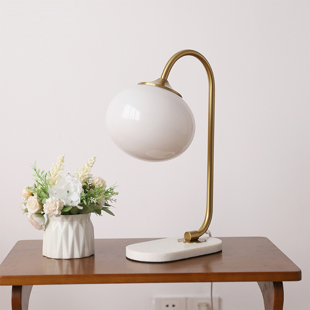 Marshmallow Metal Glass Table Lamp - Cueteks