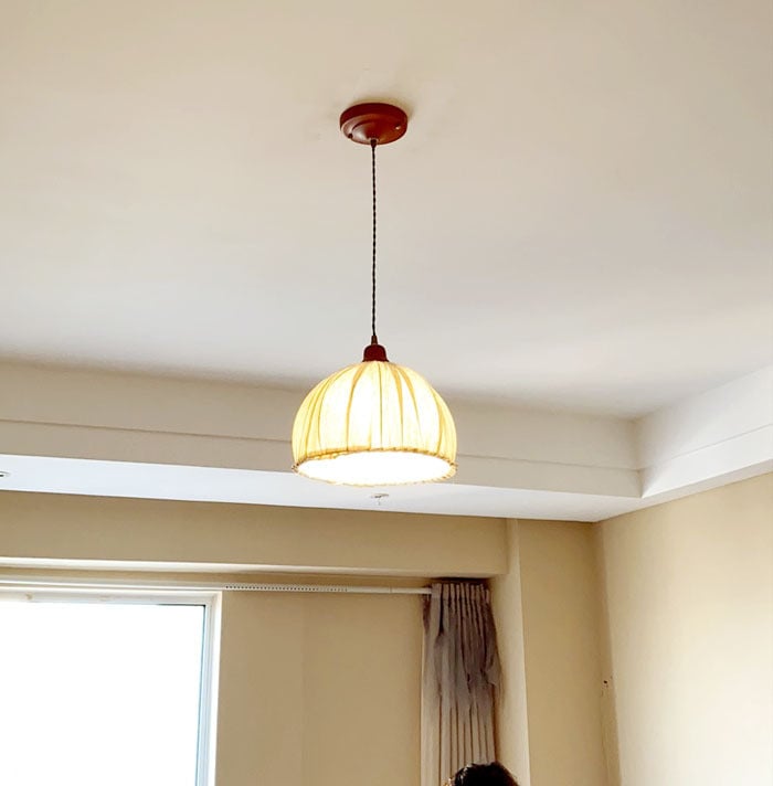 Schlichte Pendelleuchte aus Stoff für Esszimmer & Schlafzimmer - Cueteks