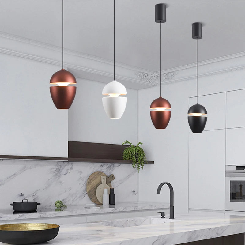 Simple Small 1-Light Bedside Pendant Light for Bedroom - Cueteks