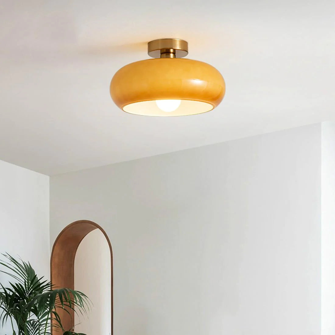 Vintage Round Glass Ceiling Lights - Cueteks
